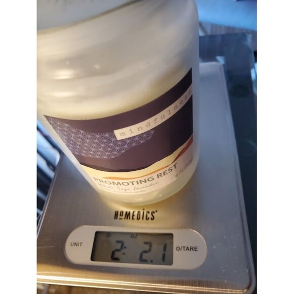 Mindfulness White Sage & Lavender Candle 16 Oz Promoting Rest Hand-Poured Jar - Picture 5 of 5